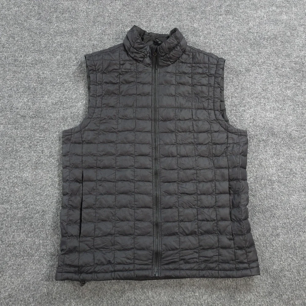 The North Face Vest Mens Medium Black ThermoBall Eco Puffer Hiking Outdoors